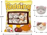 HXPLN Cute Snack Pillow Kawaii Pudding Plush 8 Kitty Toys Removable view 2