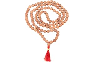 Wonder Care Certified Rudraksha Mala 5face(Panchmukhi) Authentic Genuine Rudraksha Beads Ornament Rosary Japa Mala Beads Necklace Puja | Prayer Beads | Meditation Beads