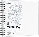 Ohuhu Square Sketchbook 8.3x8.3 in Double-Sided Bleedproof 60 Sheets 150gsm