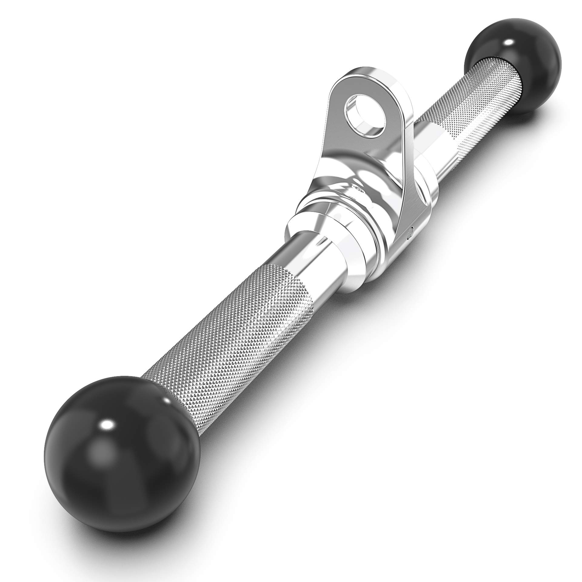 Synergee Cable attachment for straight rods. Universal attachment for cable machines. Pull down/press down bar accessories. Available sizes 12", 14" and 20"