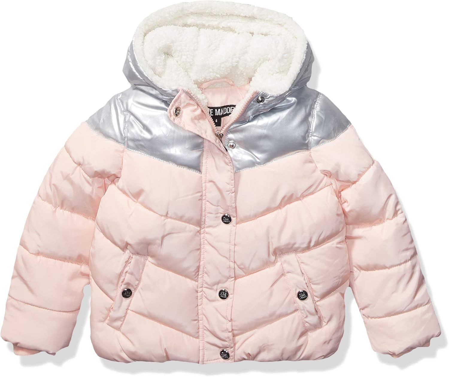 madden girl women's sherpa zip up jacket