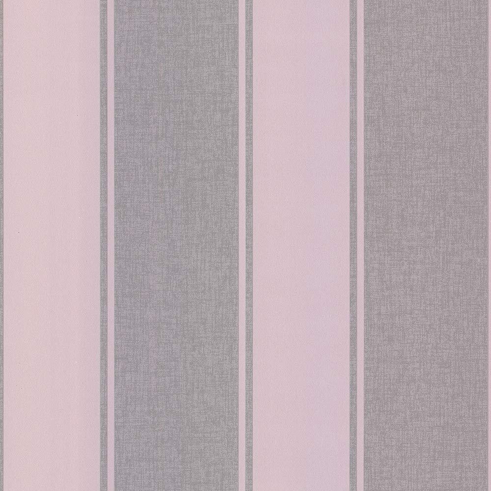 Arthouse 910208 Dusky Rose Metallic Textures Luxe Stripe Wallpaper 910208