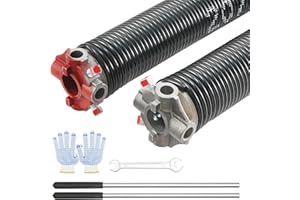 VEVOR GZ-22 Garage Door Torsion Springs, Pair of 0.207 x 2 x 22inch, 16000 Cycles with Non-Slip Winding Bars, Gloves and Moun