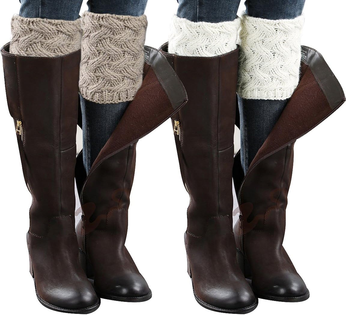 2 Pairs Leg Warmers, Women Short Paragraph Boot Socks Cuffs Ankle Knee Warmers Amazon.co.uk
