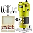 DEWINNER Wood Router, 1.25HP 800W Compact Router Tool with 1/4'' Collet, 35000RPM Max Speed Trim Router for Woodworking Slotting Trimming