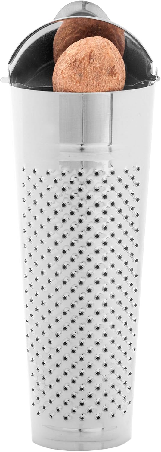 Schwertkrone Muskatreibe mit Behälter Edelstahl Mit Aufbewahrung - Vorratsbehälter