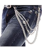 BOMPOW Trouser Keychain for Halloween Costumes Wallet Key Chains Gothic Rock Chain