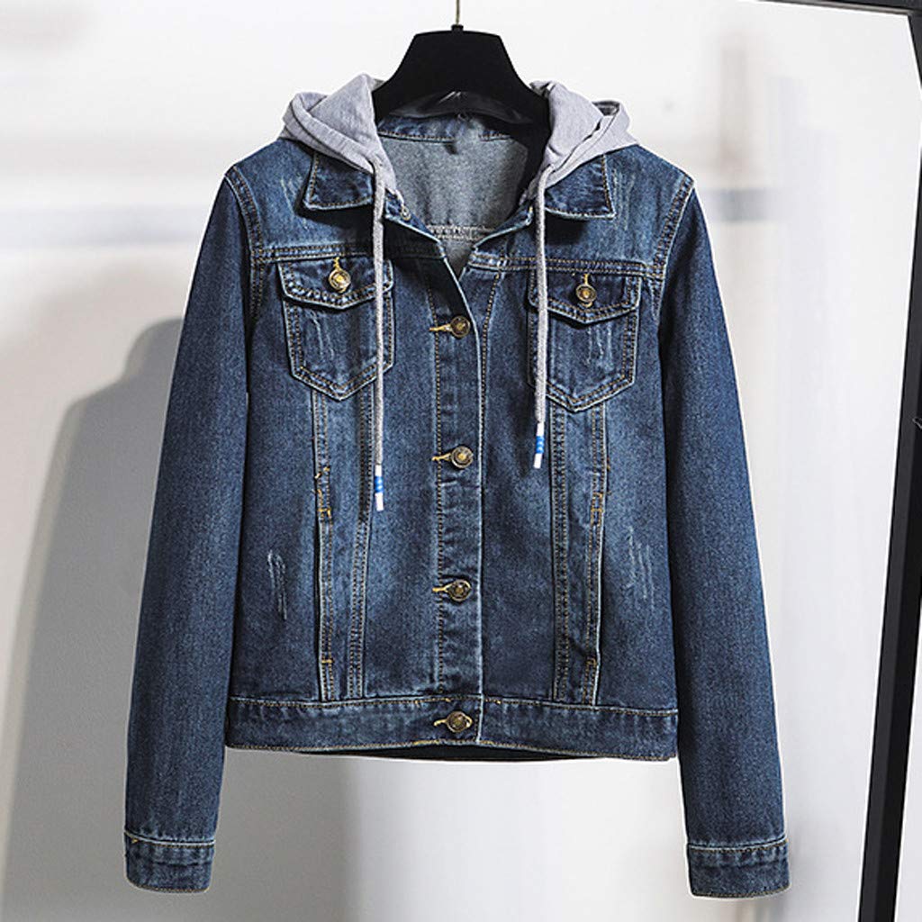 ladies hooded denim jacket