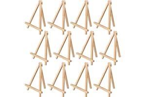 Tosnail 12 Pack 9 Inches Art Easel Stand Tabletop Wooden Display Stand Photo Holder Display Stand for Artist, Students, Adult