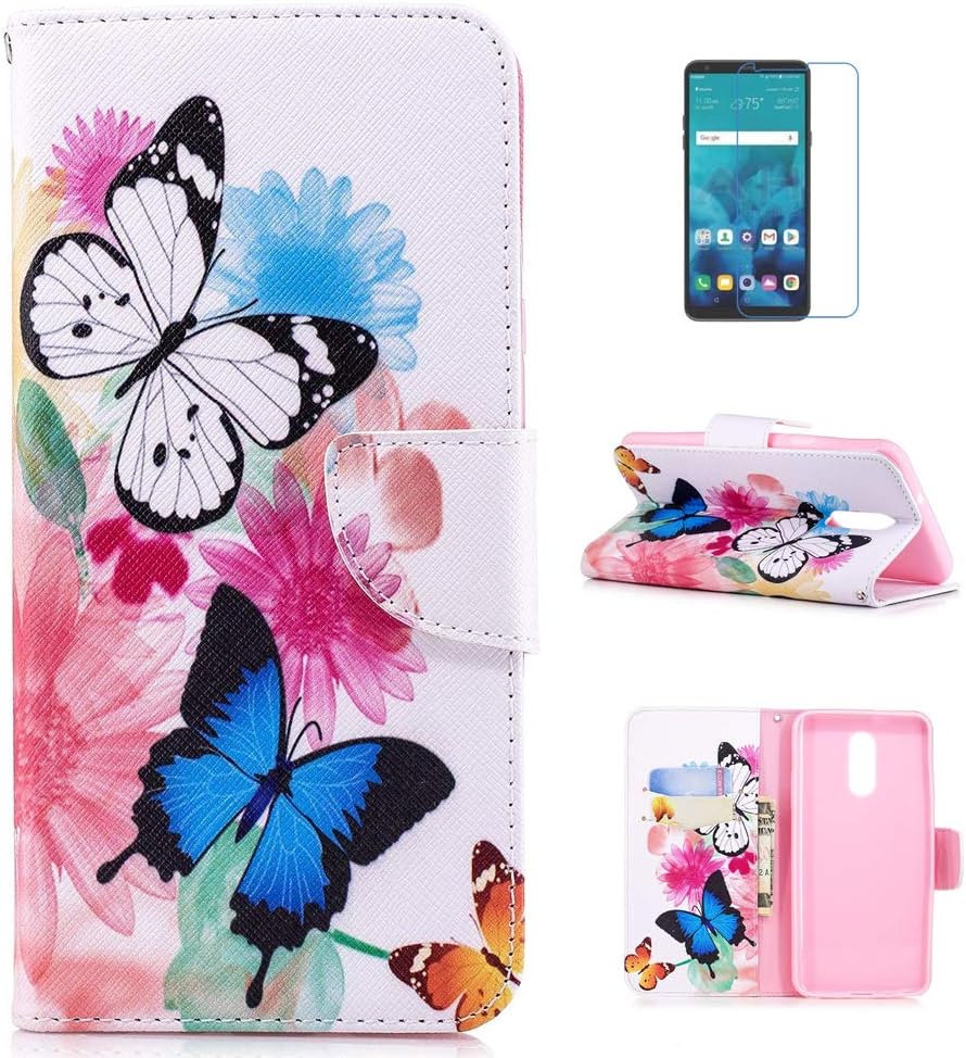 LG Stylo 4 Case, LG Q Stylus Case, LG Stylo 4 Plus Case, LG Stylus 4 Case, Mellonlu Premium PU Leather Flip Fold Wallet Card Slots Case Kickstand Feature Magnetic Closure Shockproof Protective Cover