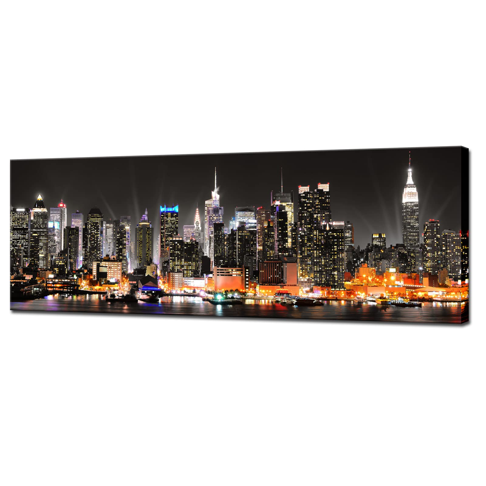 Mua Biuteawal New York City Canvas Wall Art Manhattan Skyline at Night ...