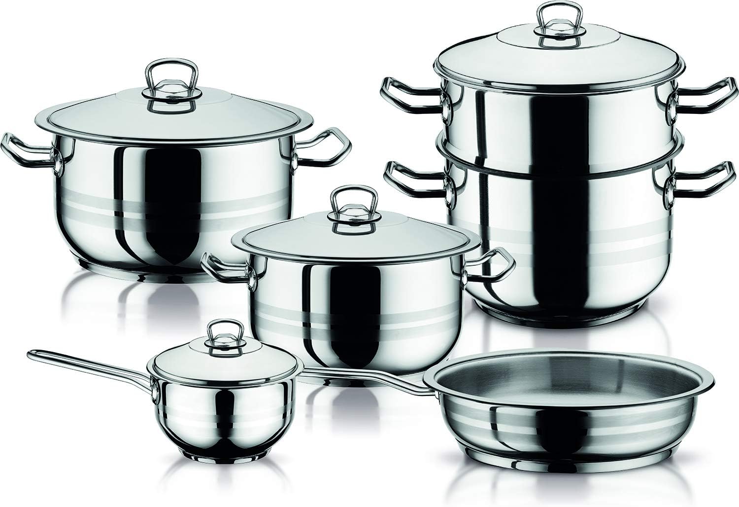 Blackstone Cookware stainless Steel cooking Pot From Turkey 10 PCS Set