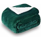 SOCHOW Sherpa Fleece Throw Blanket, Double-Sided Super Soft Luxurious Plush Blanket Throw Size, Green, 50x60 inches