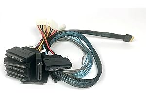 ‌SlimSAS 8i S‌FF-8654 to 8 X SFF-8639 U3 Cable - 1 Meter