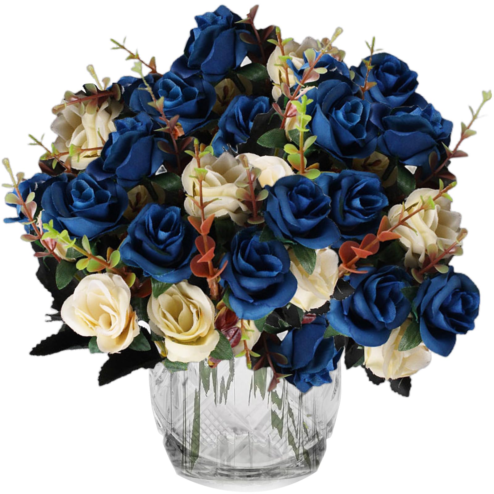 astylishome Artificial Flowers for Decoration Roses Fake Flower Realistic Bridal Bouquets Plastic for Arrangement Wedding Table Centerpiece Party Home Decor 0105