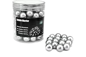 GENERIC Buffalo Warrior 100 Pcs 7.3g Tough Aluminum Ammo Non-Lethal Solid Paintball 68 Caliber self-Defense Ball Kinetic Energy Projectile Home Defense and Target Practice, Suitable for Byrna SD, HD and LE