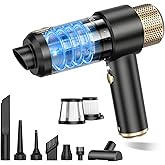 JONYJ Handheld Car Vacuum Cleaner, 16000PA Hand Held Vacuum Portable Cordless, 2 in 1 Air Duster and Vacuum Cleaner with LED Light, Multi-Nozzles, 120W High Power Mini Vacuum for Home, Pet, Office