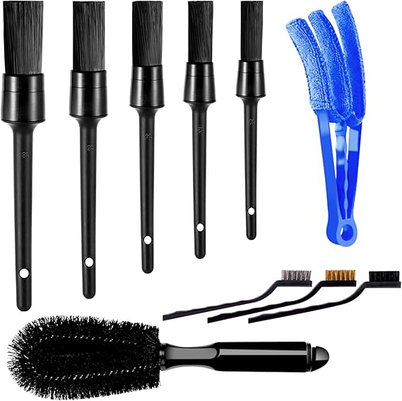 10pcs Auto Car Detailing Brush Set Car Interior Cleaning Kit Includes