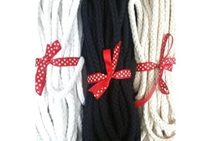 Anrox Supply Co. 1/4" Cotton Tubular Sash Rope Cord Drawstring (5 Yards, Black)