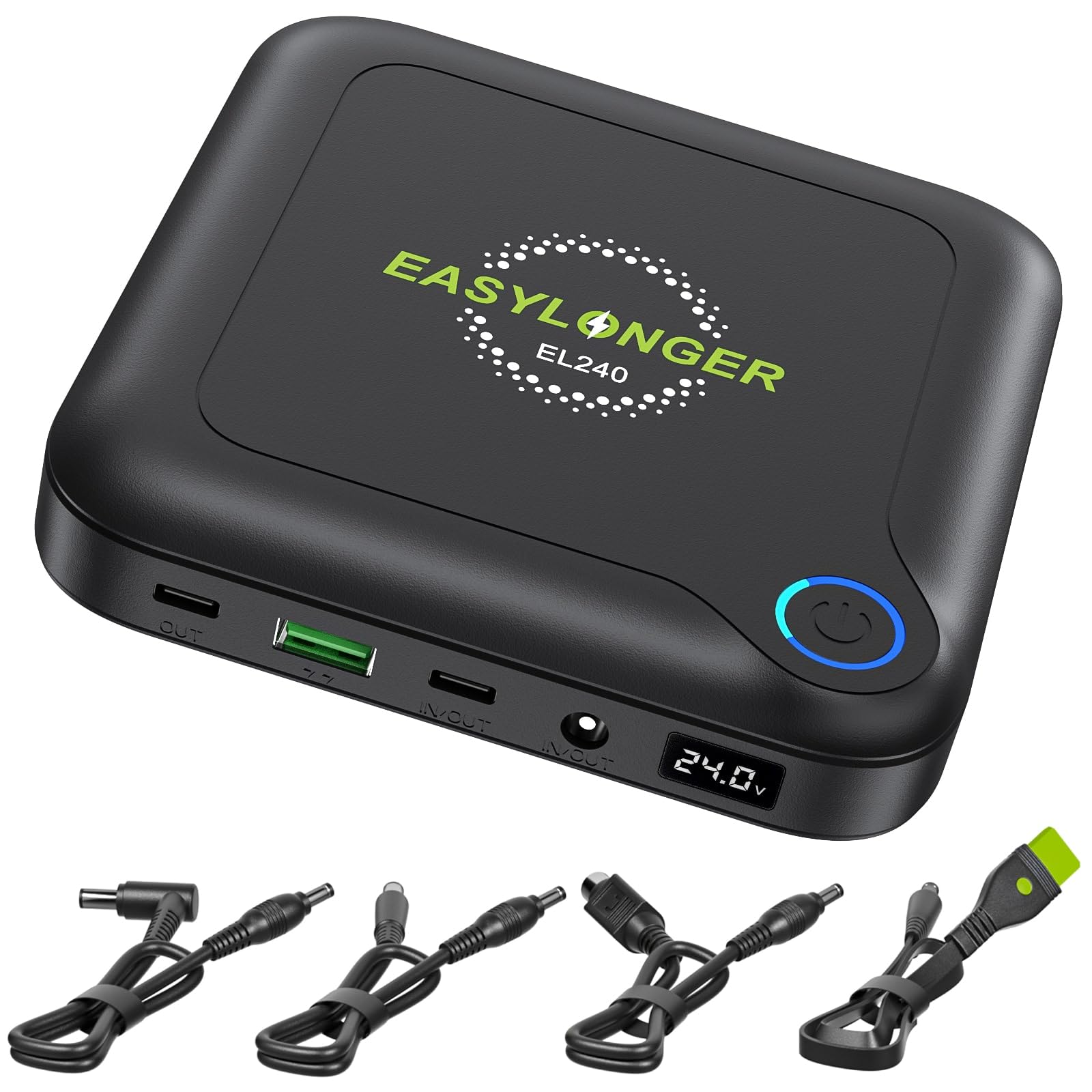 EASYLONGER EL240 CPAP Battery, 24000mAh 12V 24V CPAP Battery Pack, CPAP Power Bank, Laptop Power Bank, CPAP Power Supply for ResMed AirMini/AirSense 10/ AirSense 11/ AirCurve 10/ Philips DreamStation