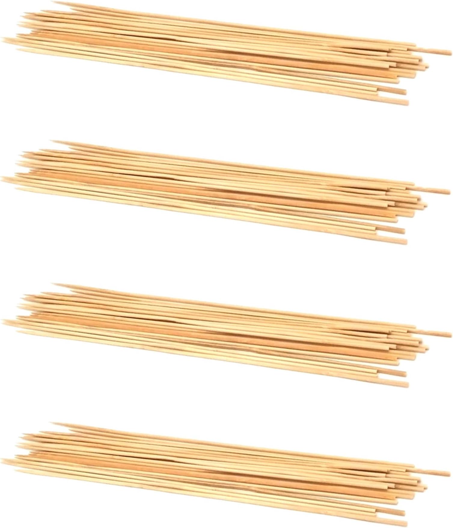 Chachlili 4 Packs Of 100 NATURAL BAMBOO SKEWERS 12 Inch For BBQ Shish Kabob, Fruit, Fondue