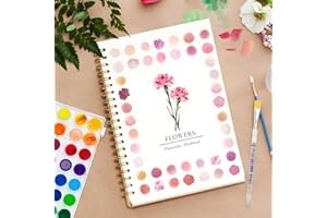 Watercolor Workbooks with 12 Illustractions - Animal Illustration Practice Book for Beginner Friendly Watercolor Techniques,S