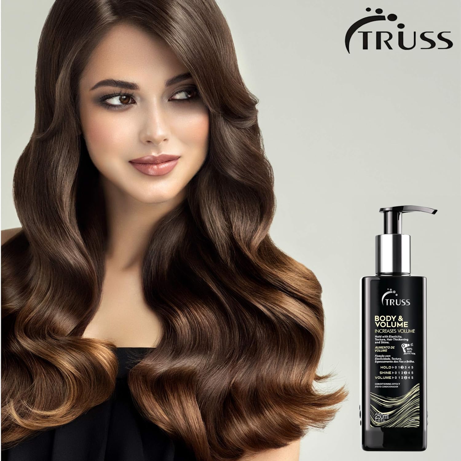 Truss Body & Volume - Weightless, Heat Activated Cream for Volume and Texture to Thin, Oily Hair Types - Light to Medium Hold with Elasticity, Hair Thickening & Shine (8.45oz)