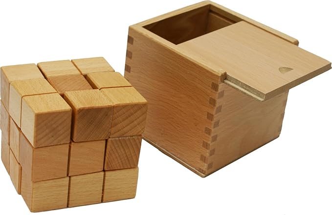 Toys of Wood Oxford Large Wooden Soma Cube Puzzle - Brainteaser Puzzle