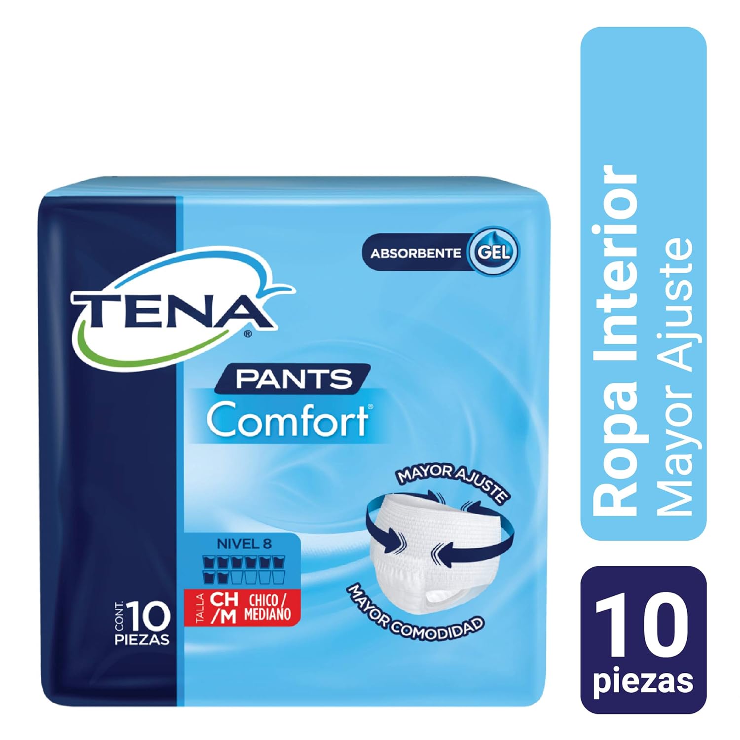 TENA Pants Mujer; Ropa Interior Desechable para Incontinencia, Talla CH