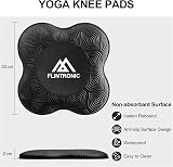 Flintronic Yoga Knee Pad 2 Pack Non-slip Mat with Black Resistance Band 20x20cm view 2