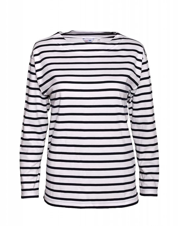 modAS Bretonisches Fischerhemd Damen, langarm - Streifenshirt, Ringels