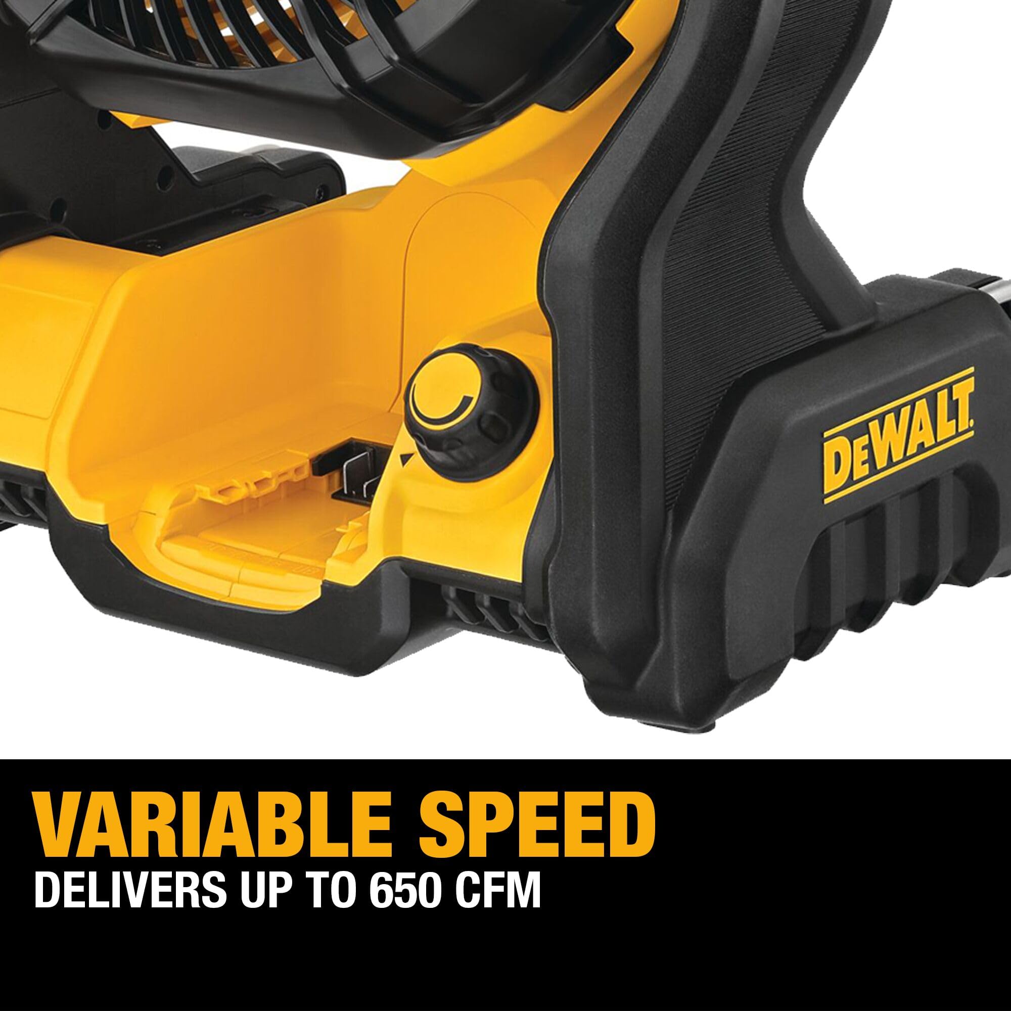 DEWALT 20V MAX Cordless Jobsite Fan, Battery Powered Rechargeable Fan Portable, Tool Only (DCE512B)