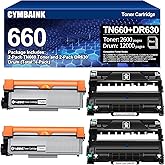 15,000 pages per tn660 Compatible Toner Cartridge & Drum Unit Replacement for Brother TN660 TN-660 TN630 DR630 Work with HL-L2300D HL-L2360DW DCP-L2520DW MFC-L2700DW MFC-L2740DW Printer (Black, 2 Set)