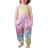 Ridge's Puddle Toddler Girls Romper - Cute Baby Summer Clothes Outfits Spaghetti Strap Sleeveless Jumpsuits with Pockets