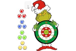 ONIBOGO Christmas Games Gifts for Kids, Large Christmas Dart Board Game with 12 Sticky Balls, Indoor Outdoor Sport Multi-Player, Xmas Party Supplies Stocking Stuffers