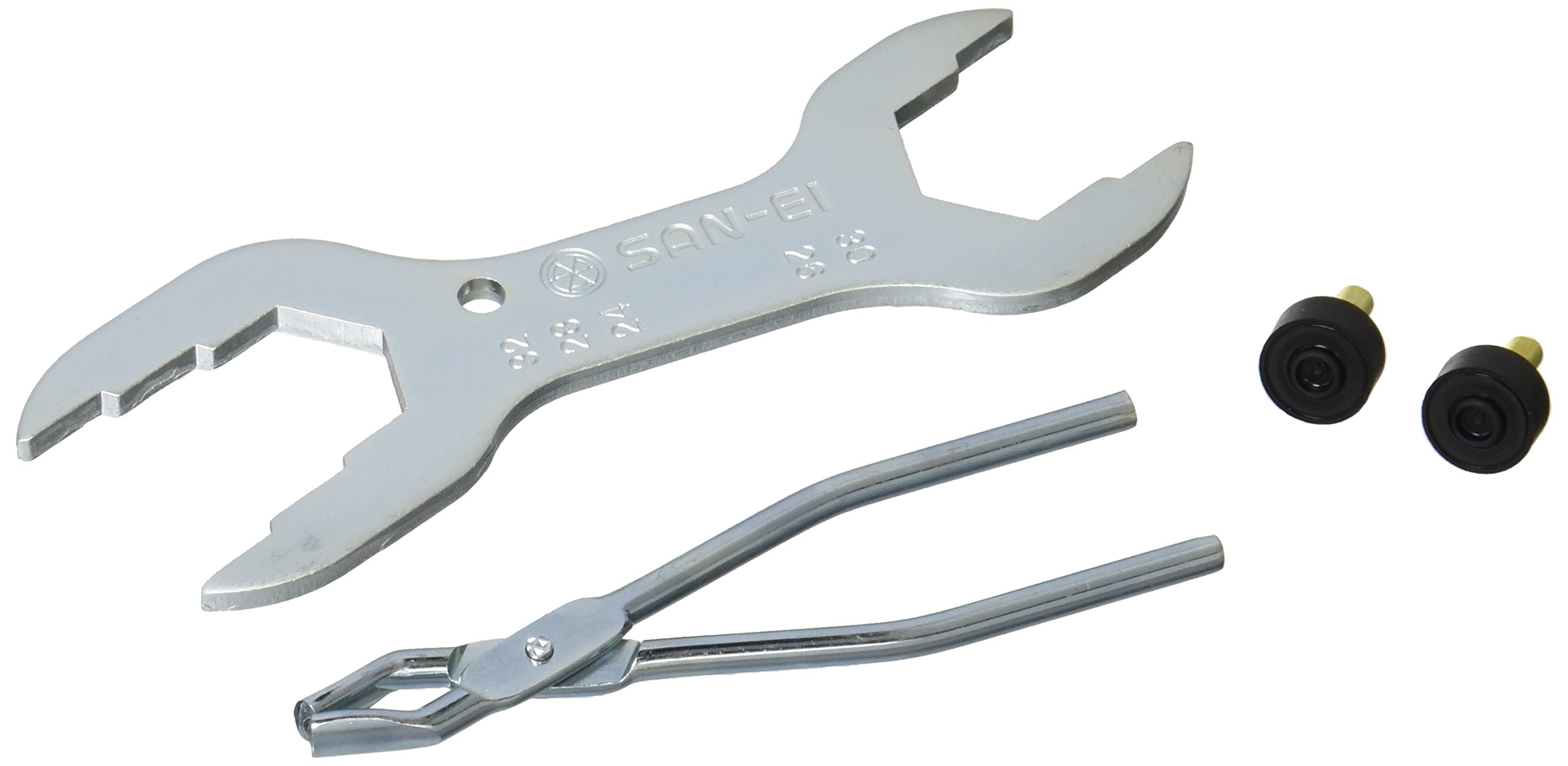 SANEI(サンエイ) 水栓スパナセット 水栓補修用 工具 5サイズに対応 鋼製 ヤットコ、コマ付き PR335S商品画像