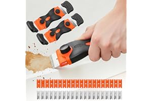 42 Pcs Multi Purpose Scraper Tool with Storage and Quick Change Design for Home Repair Cleaning Workshop Use for Adults(Orang