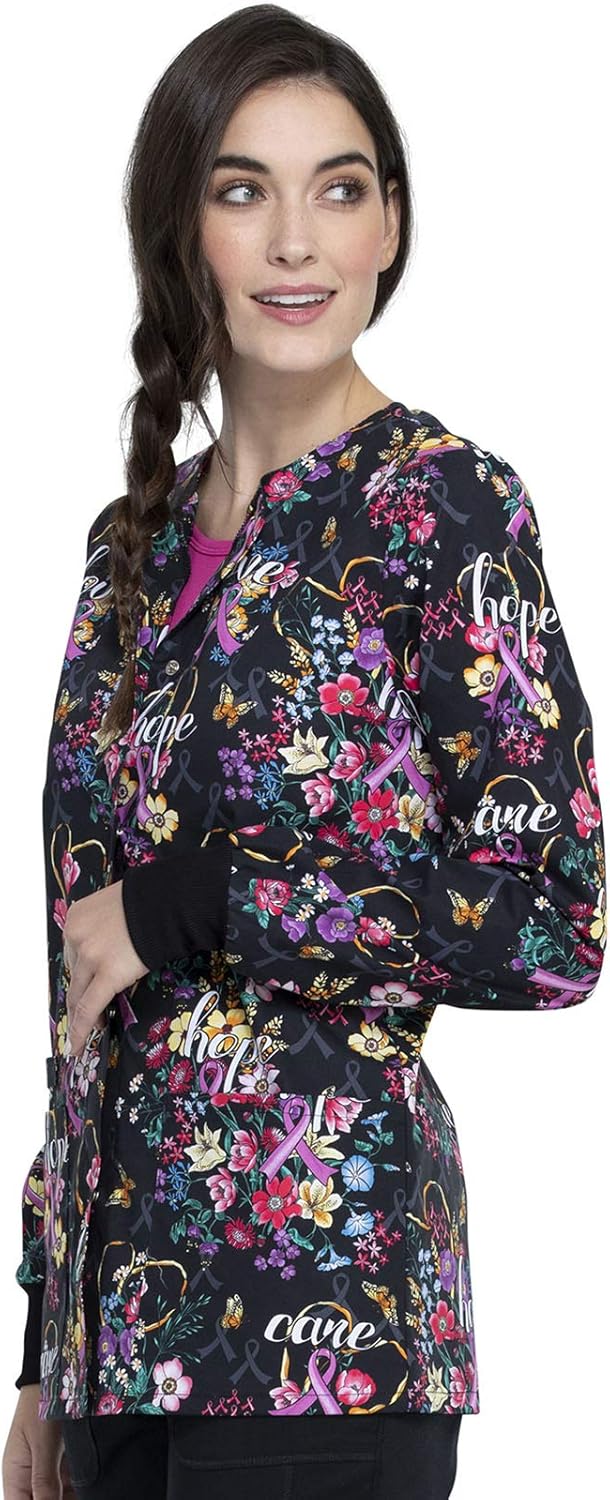 CHEROKEE Genuine Snap Front Warm-Up Scrub Jacket CK301: Clothing
