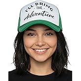Funky Junque Women's Funny Trucker Hats: Adult Humor for Bachelorette, Girls Trips & Festivals - Mesh Hat - I'll Bring The's