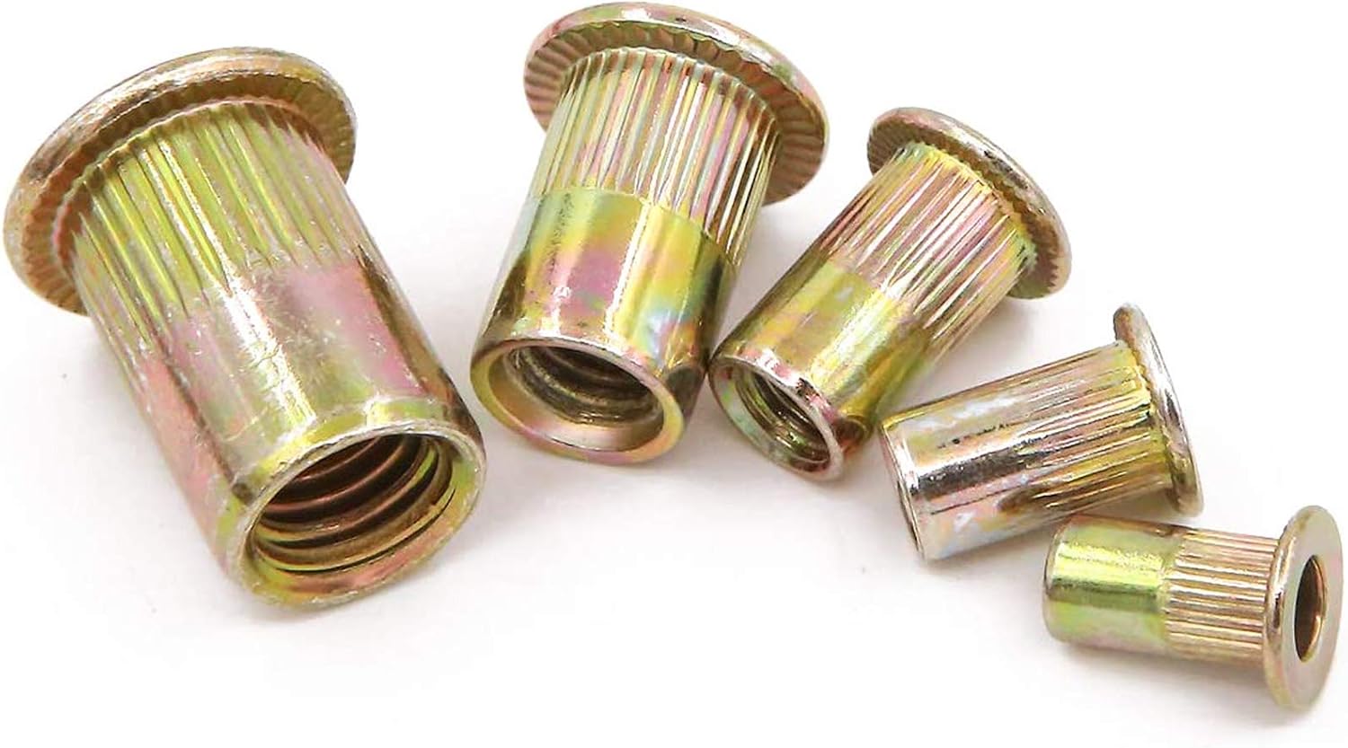Fully Threaded Rivet Nut WIFUN 165 Pieces Rivet Nuts Set, Zinc Plated Carbon Steel Rivet Nut M3 ...