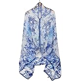 WaJuemy Silk Feeling Scarf for Women Lightweight Large Fashion Scarves Shawls Elegant Cashmere Dressy Scarf Sunscreen Wraps
