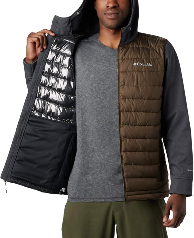 Columbia 哥伦比亚 Powder Lite 热反射 户外男式连帽保暖棉服夹克 XL码1.7折.72 海淘转运到手约¥192