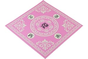 YINIUREN Mahjong Mat Game Table Mat Suitable for Mahjong Tile Game Poker Game Domino Game Game Mat is Made of Rubber Material (Pink, 31.5 inches)