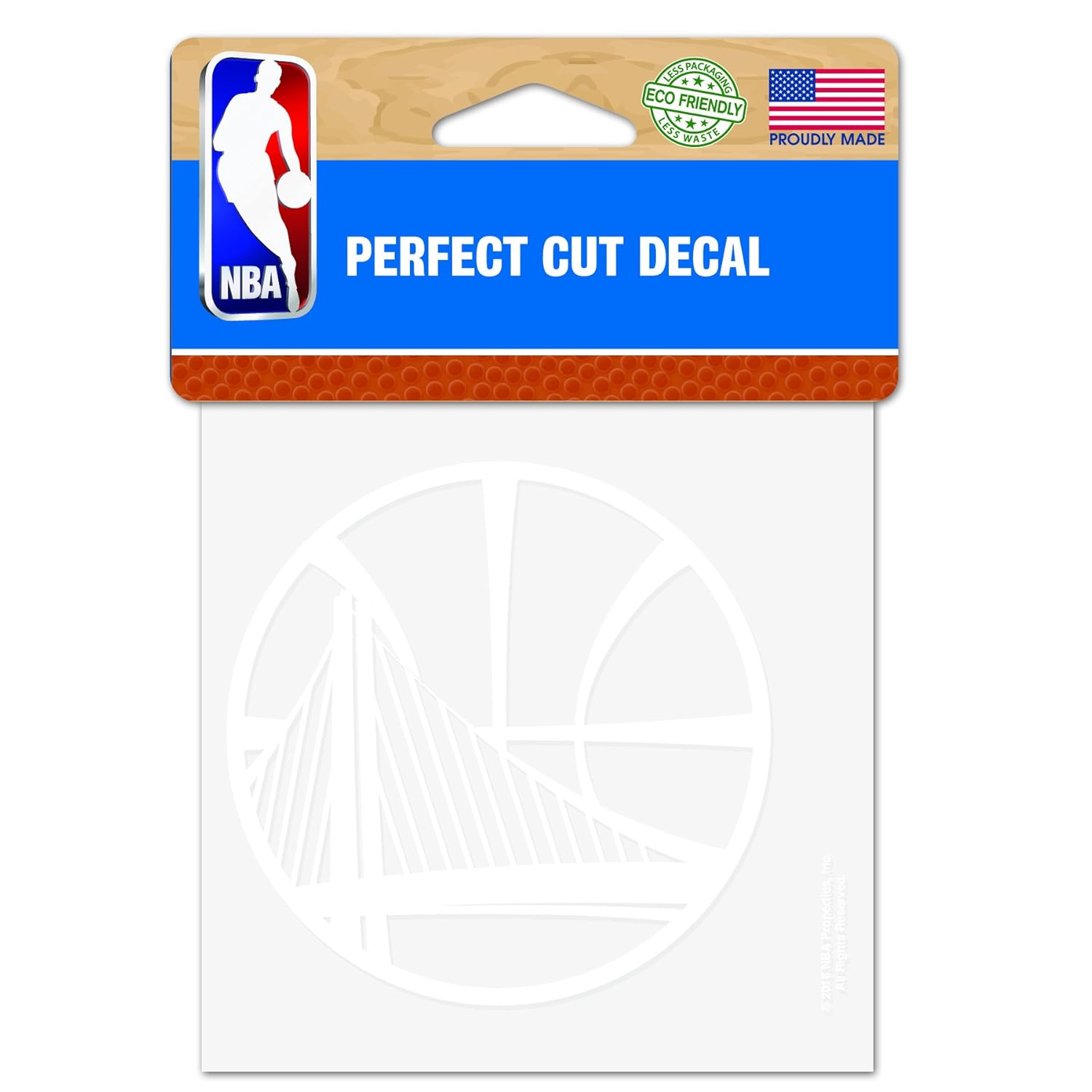 WinCraft NBA Golden State Warriors Logo 4 x 4 inch Outdoor White Decal