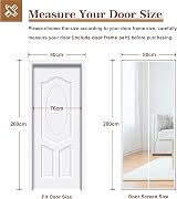 Yotache White Screen Door 80x200 cm with Magnets Reinforced Polyester view 3