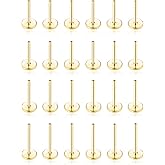 Wrlcorly 24Pcs Replacement Post Bar 20G/18G/16G Surgical Steel Threadless Push in Flat Back Post for Stud Earrings Nose Ring Helix Cartilage Tragus Conch Lip Labret Piercing for Women Men 6mm 8mm 10mm