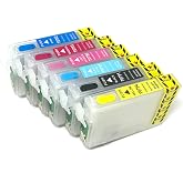 INKXPRO Empty Remanufactured Refill Cartridge Kit Works with Artisan 1430 Stylus Photo 1400 Printers (Refillable Cartridges Only)