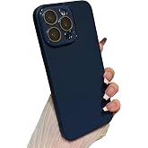 Caseative for iPhone 15 Pro Case, Dark Blue | Solid Color Full Camera Lens Protection