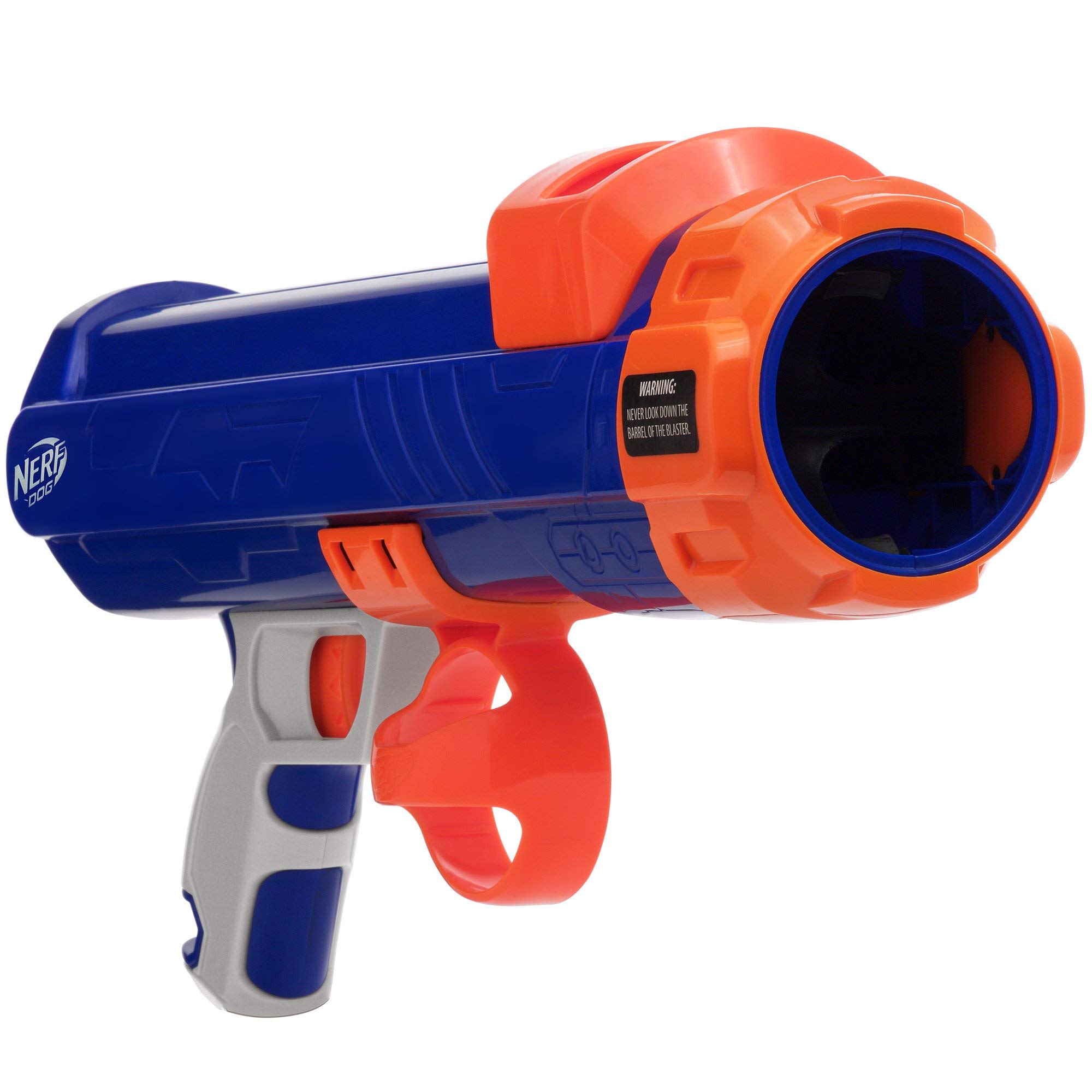 Photo 1 of Nerf Dog Tennis Ball Blaster Dog Toy Blue/Orange, 16 Inch Compact Blaster with 1 Ball