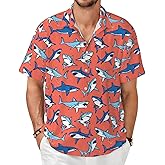 Men's Hawaiian Shirt Funny Summer Beach Casual Short Sleeve Button Down Shirts for Men